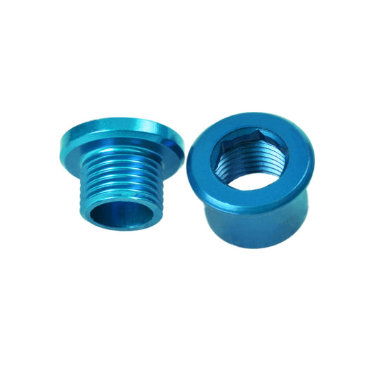 M8x6mm Chainring Bolt and Nut Set, 5pcs - Teal