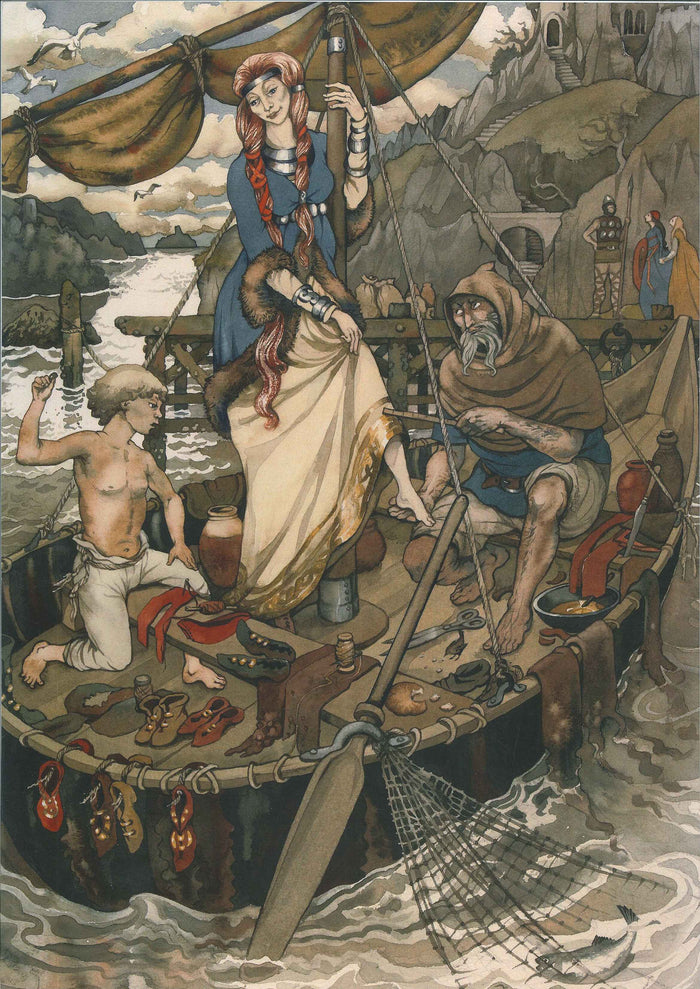 Mabinogion:  'The Naming of Lleu / Lleu Llaw Gyffes' - Unmounted Print
