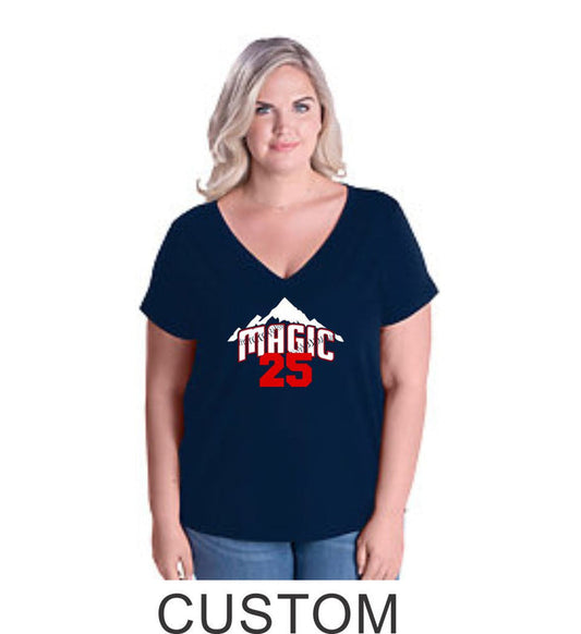 Magic Curvy Ladies Tee- 4 designs- Matte or Glitter
