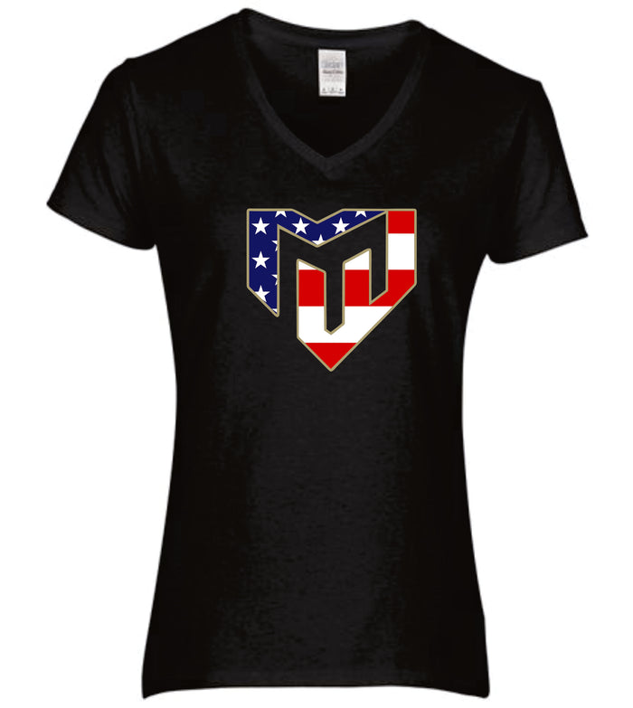 Magic Ladies Short Sleeve USA Design Tee- Matte or Glitter