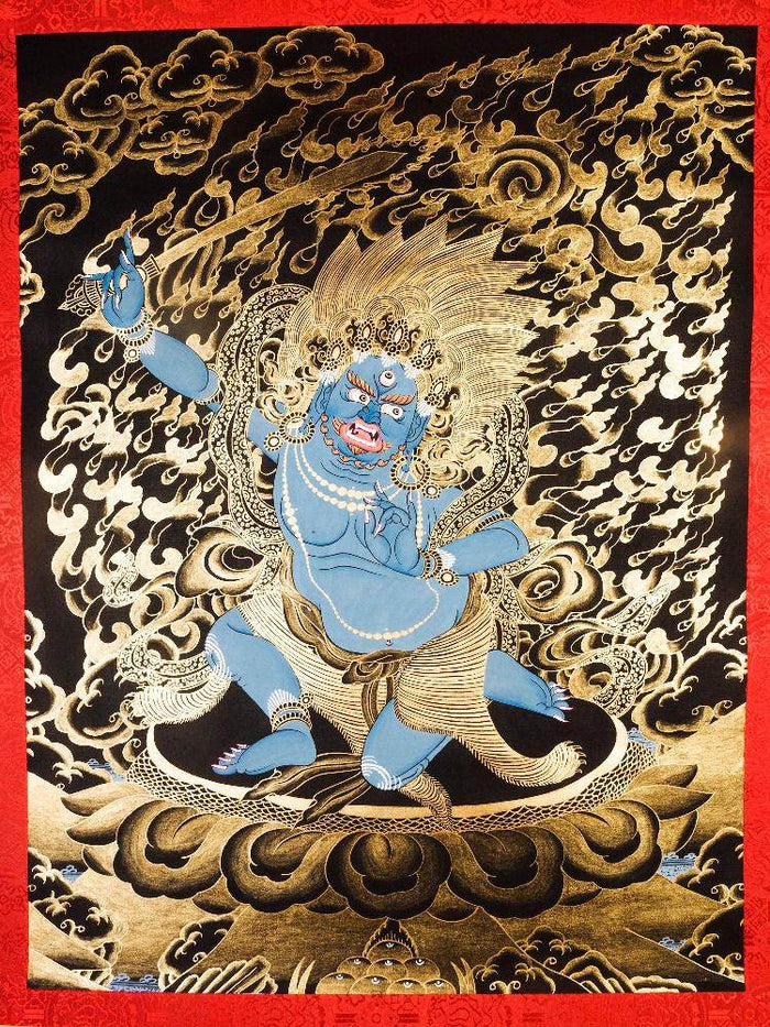 Mahakala ནག་པོ་ཆེན་པོ། - Tibetan Buddhist art, detailed view
