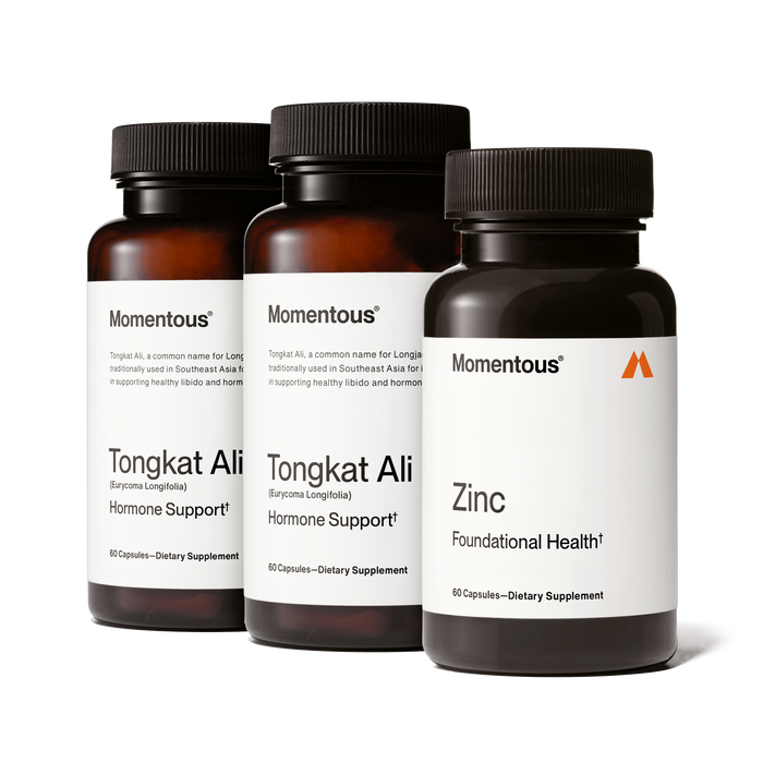 two bottles of Tongkat Ali and one bottle of Zinc