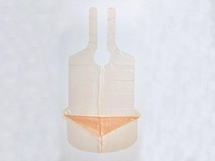 Meal Apron Bib with Pocket (100 pieces/box) | Hakuzo