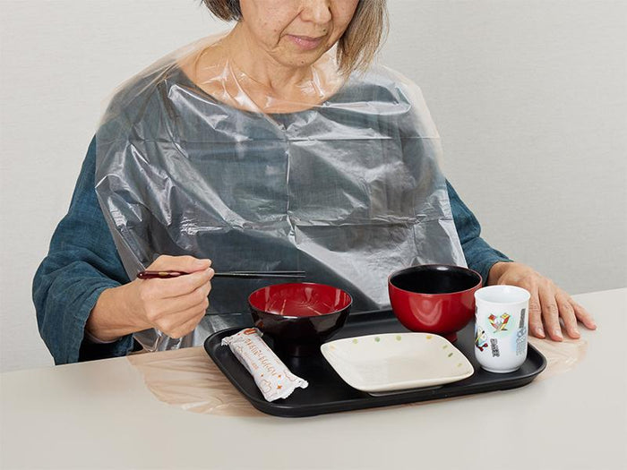 Meal Apron Bib with Pocket (100 pieces/box) | Hakuzo