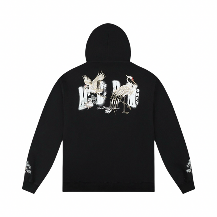 MEDM Crane Hoodie Black White