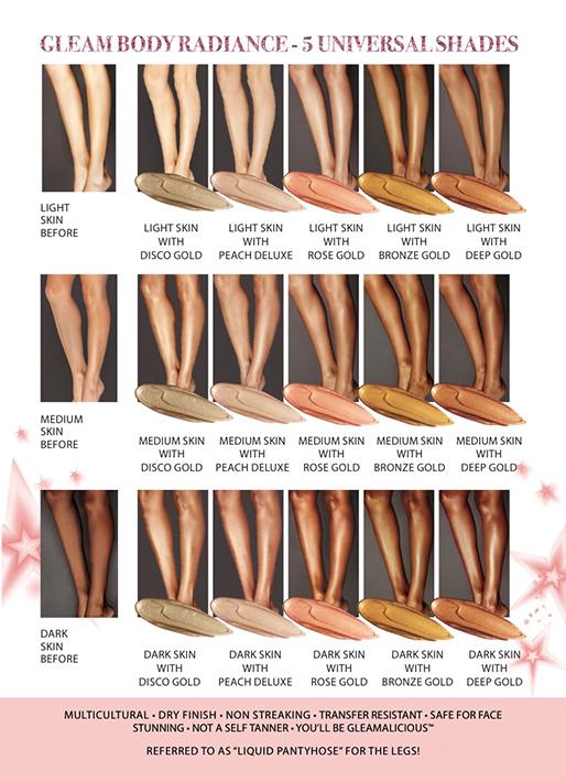 Melanie Mills Hollywood Gleam Body Radiance All In One Makeup, Moisturiser & Glow For Face & Body Bronze Gold