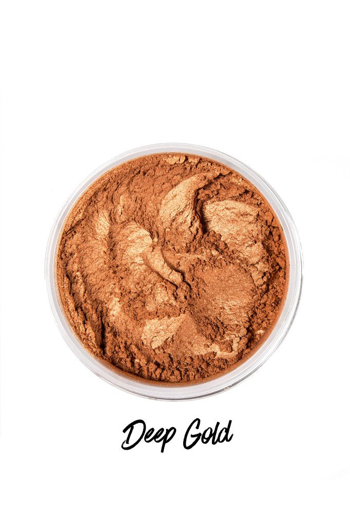 Melanie Mills Hollywood Gleam Radiant Dust Shimmering Loose Powder for Face & Body - Deep Gold Mini 1.5g