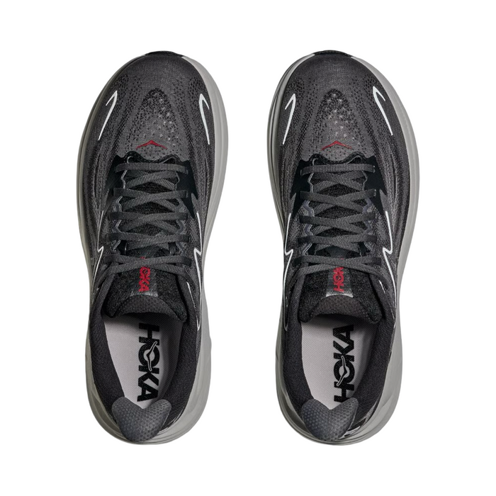 Men's Hoka Clifton 10 D Width Carbon Black Satellite Grey