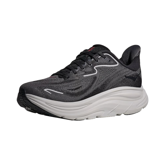Men's Hoka Clifton 10 D Width Carbon Black Satellite Grey