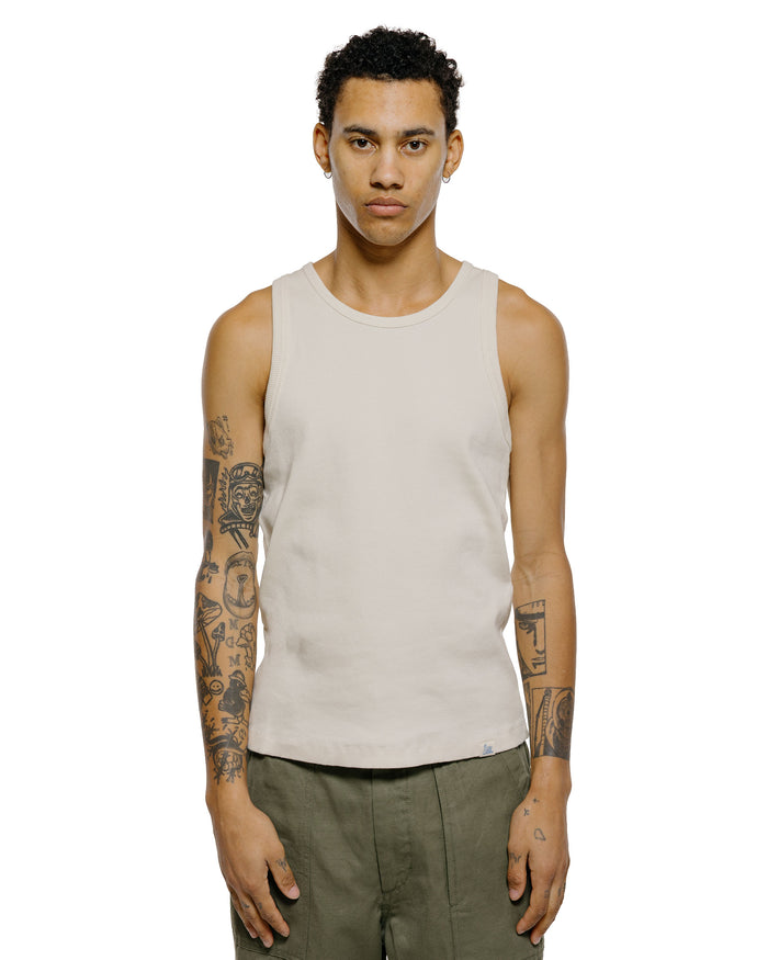 lost & found Merz B. Schwanen Merz B. Schwanen RIBTANK01 Iconic Ribbed Cotton Tank Top Nature