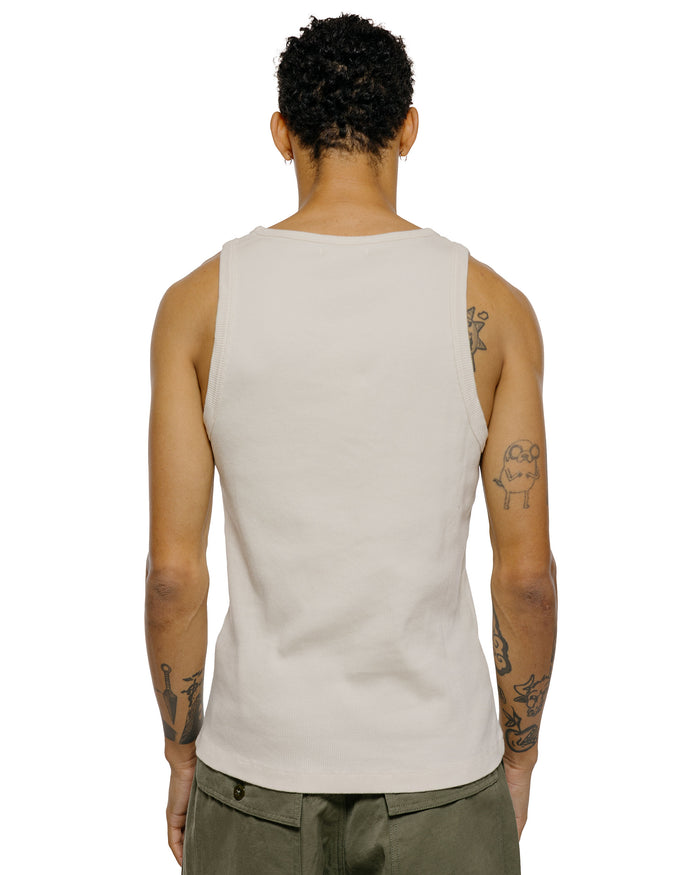 lost & found Merz B. Schwanen Merz B. Schwanen RIBTANK01 Iconic Ribbed Cotton Tank Top Nature