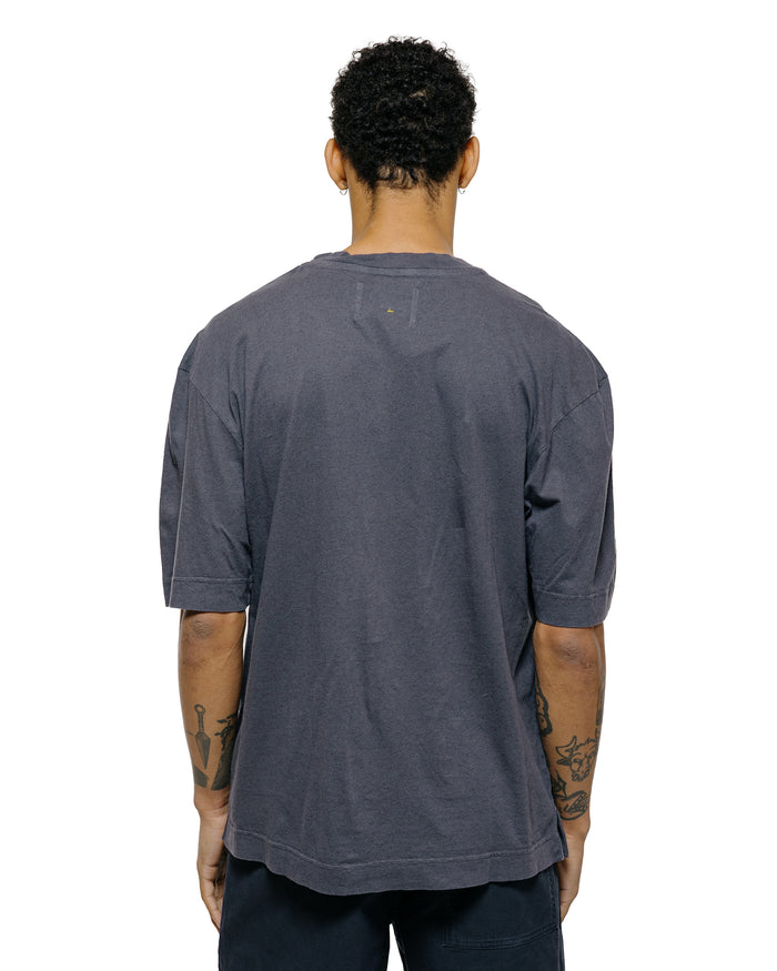 lost & found Margaret Howell MHL Simple T-Shirt Organic Cotton Linen Jersey Slate Blue