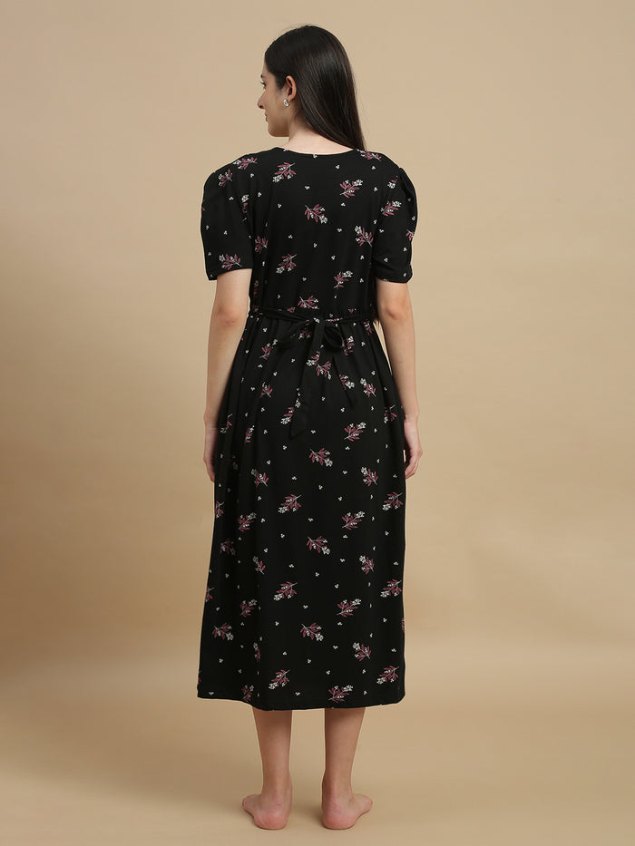 Soft floral maternity nighty for women online
