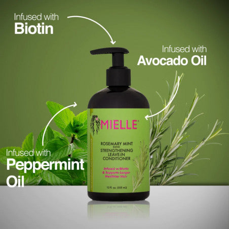 MIELLE Rosemary Mint Blend Strengthening Leave In Conditioner ليف ان كوندشنر لتقوية وترطيب الشعر من ميلي