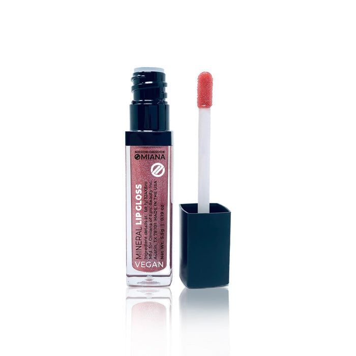 Omiana Natural Cosmetics Lipgloss Red Poppy Jasper Mineral Vegan Lip Gloss - Titanium Dioxide-Free, Tocopheryl Acetate-Free