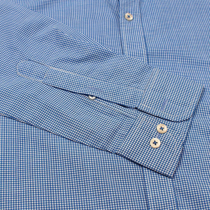 Mini Mild Blue N' White Check Shirt.