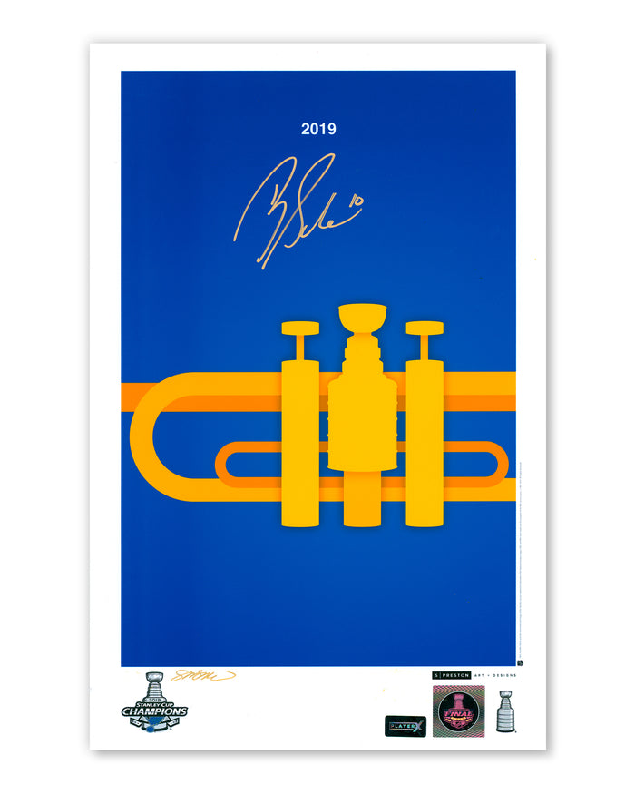 Minimalist 2019 Stanley Cup Champions - Brayden Schenn Autographed - Authenticated