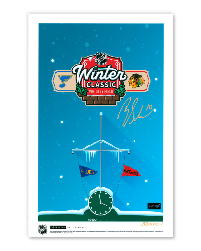 Minimalist 2025 NHL Winter Classic Poster- Brayden Schenn Autographed - Authenticated