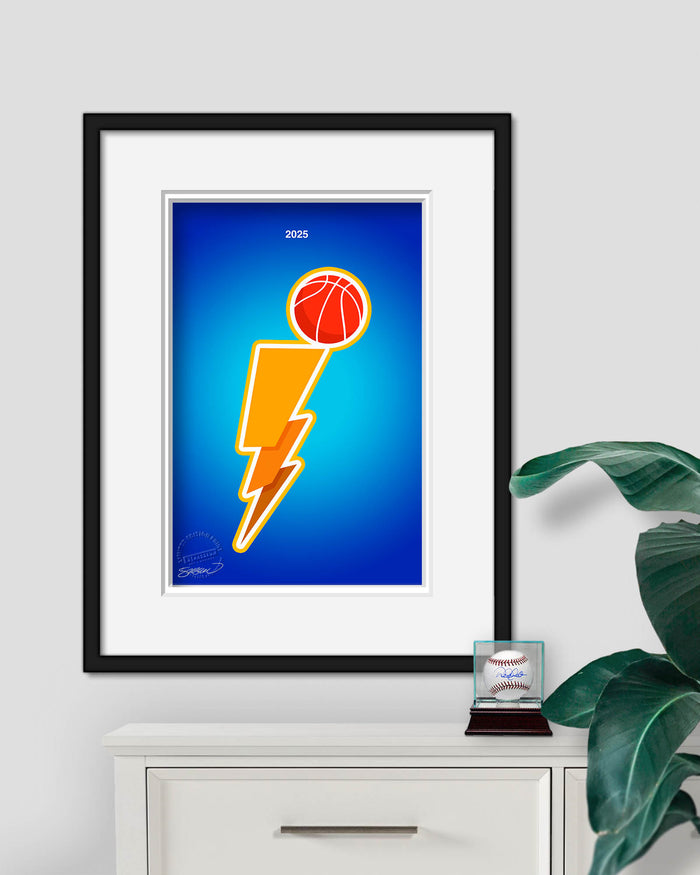 Minimalist 2025 Oklahoma City Basketball Championship Art Print