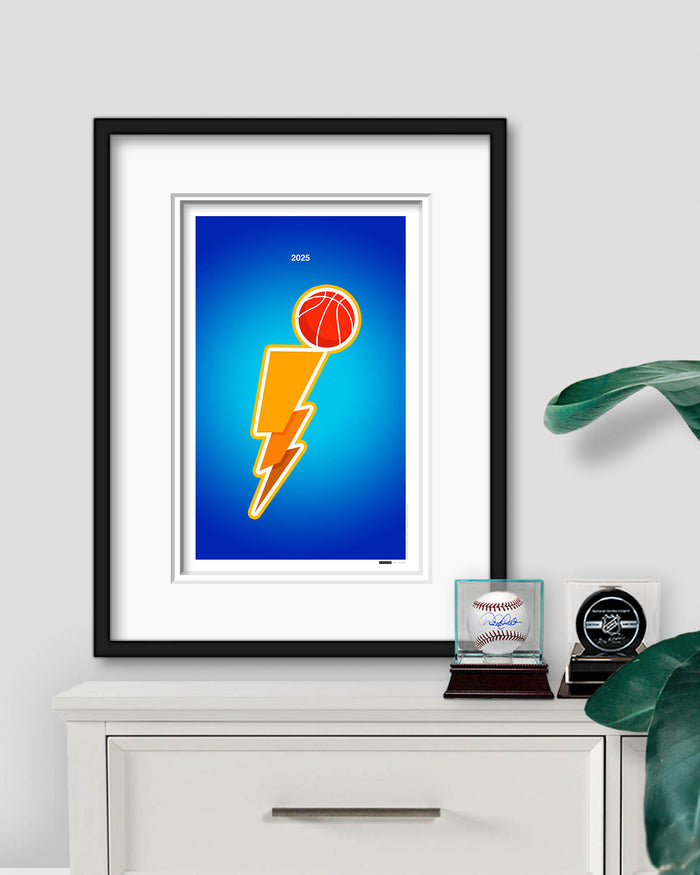 Minimalist 2025 Oklahoma City Basketball Championship Art Print