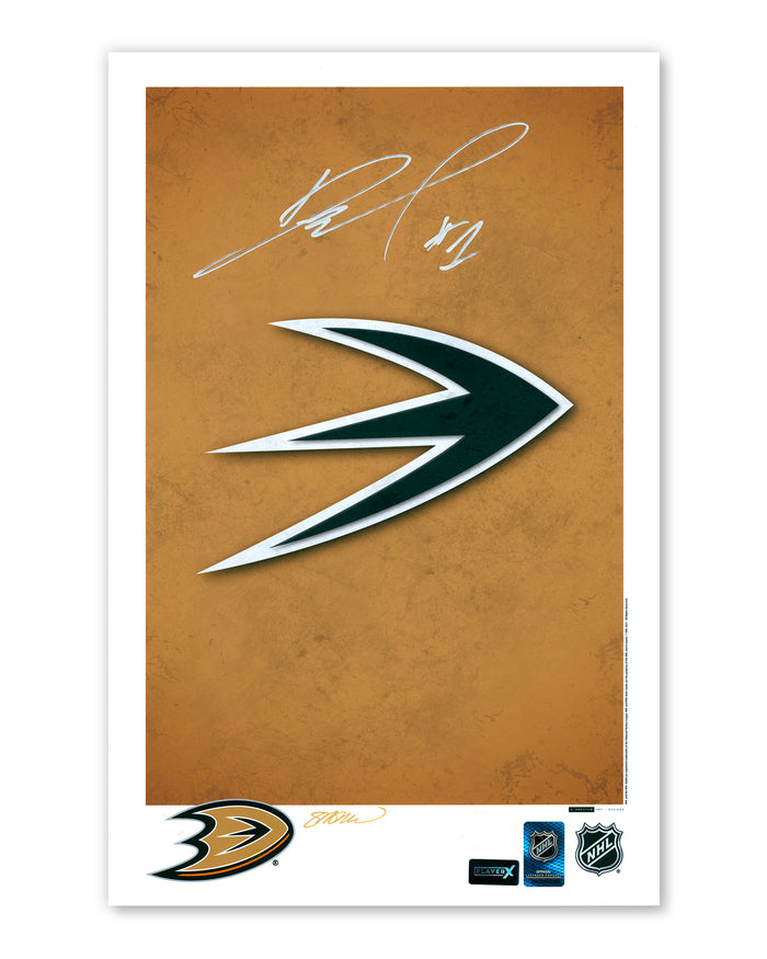 Minimalist Anaheim Ducks Logo Print - Lukas Dostal Autographed - Authenticated
