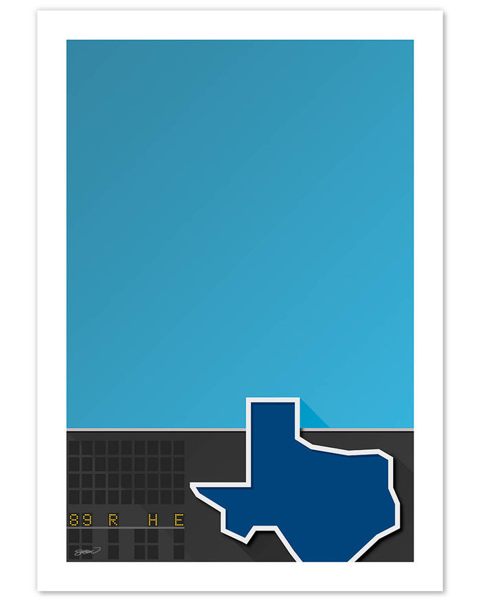 Minimalist Arlington Stadium Art Print