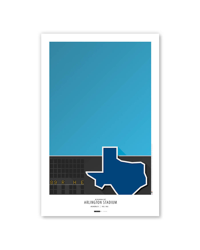 Minimalist Arlington Stadium Art Print