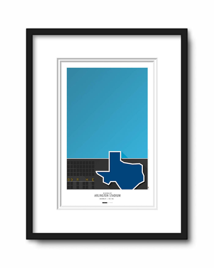 Minimalist Arlington Stadium Art Print