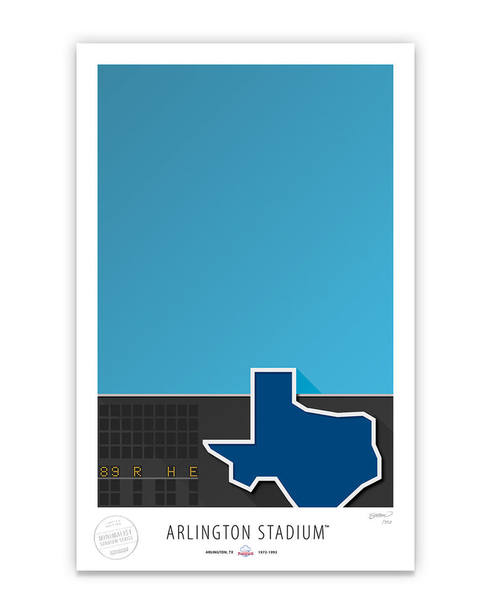 Minimalist Arlington Stadium Art Print