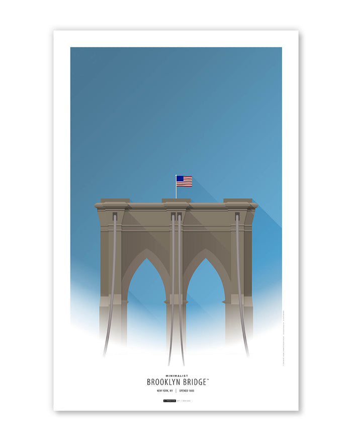 Minimalist Brooklyn Bridge - New York City