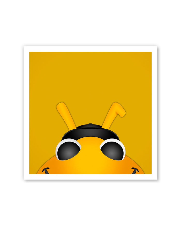 Minimalist Bumble Square Poster Print