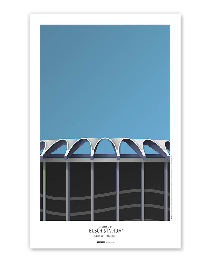 Minimalist Busch II Stadium Art Print