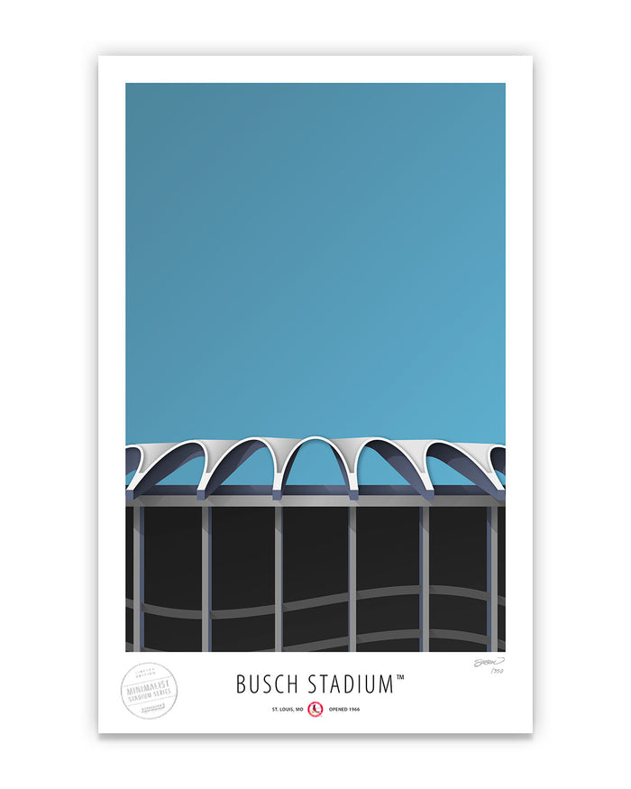 Minimalist Busch II Stadium Art Print