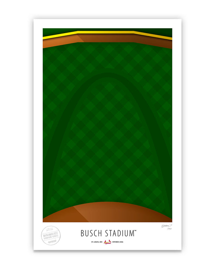 Minimalist Busch Stadium Art Print