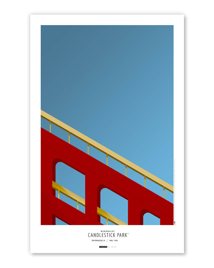 Minimalist Candlestick Park Art Print