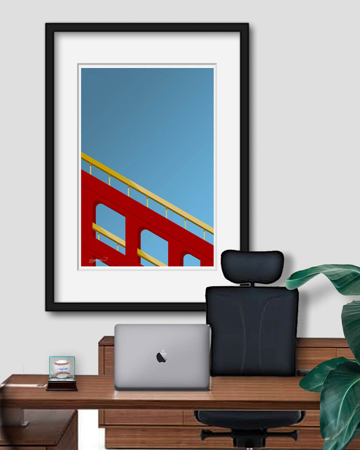 Minimalist Candlestick Park Art Print