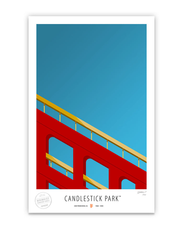 Minimalist Candlestick Park Art Print