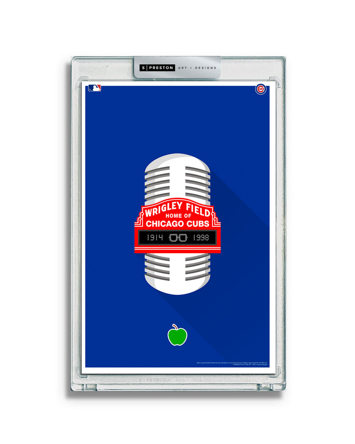 Minimalist Cubs Broadcasting Limited Edition Art Card Slab