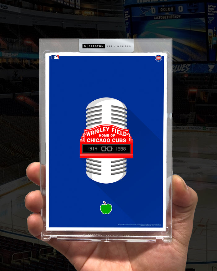 Minimalist Cubs Broadcasting Limited Edition Art Card Slab