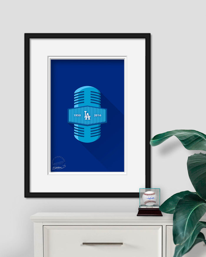 Minimalist Dodgers Broadcasting Limited Edition Print
