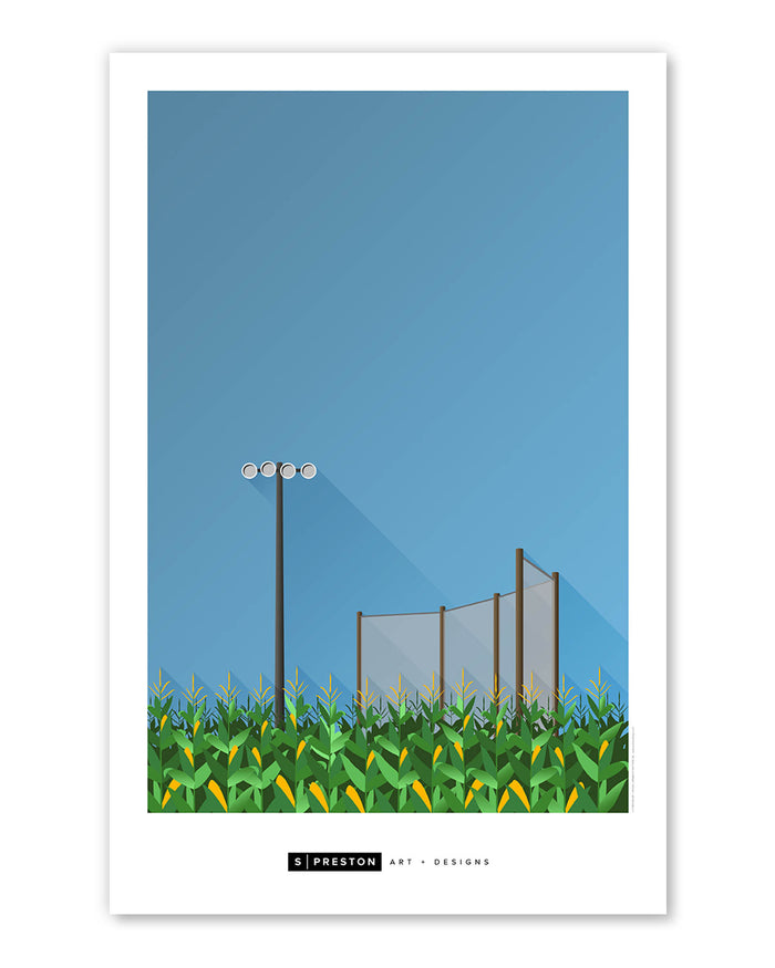 Minimalist Dyersville Baseball Art Print