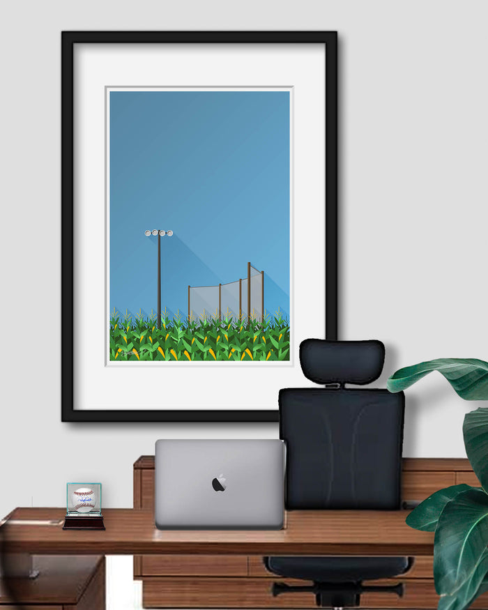 Minimalist Dyersville Baseball Art Print