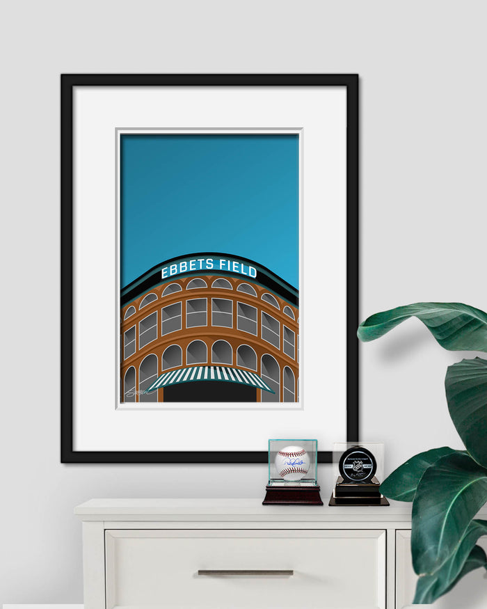 Minimalist Ebbets Field Art Print