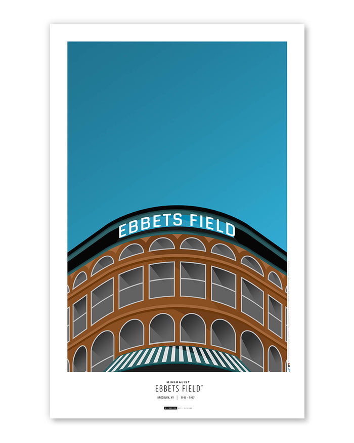 Minimalist Ebbets Field Art Print