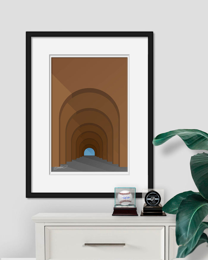 Minimalist Globe Life Field Art Print