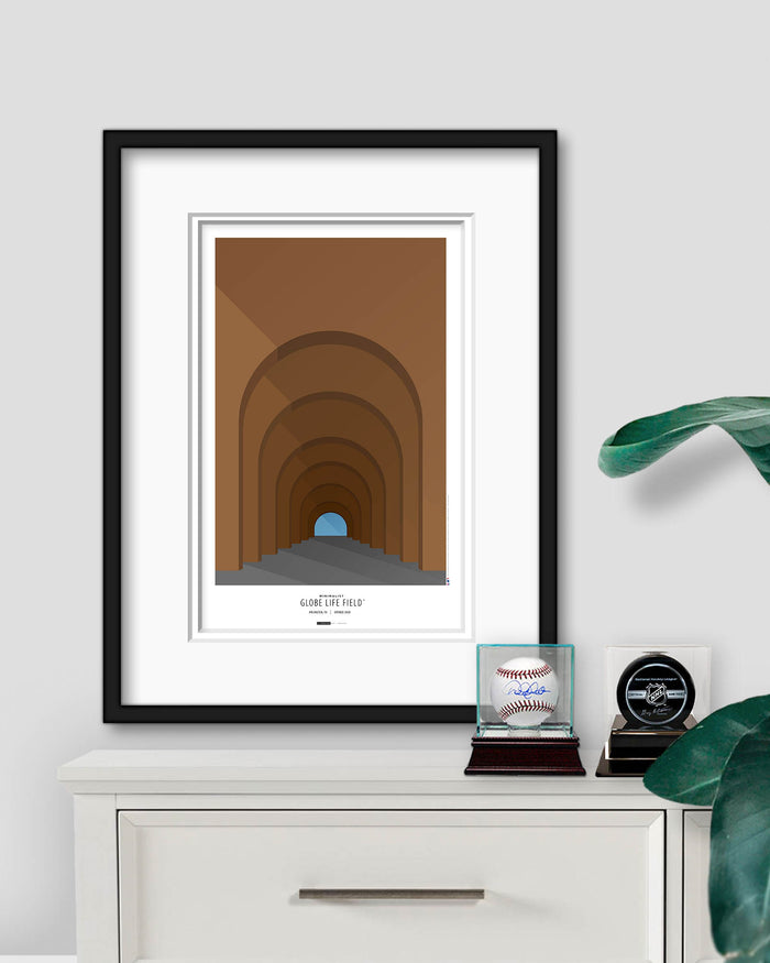 Minimalist Globe Life Field Art Print