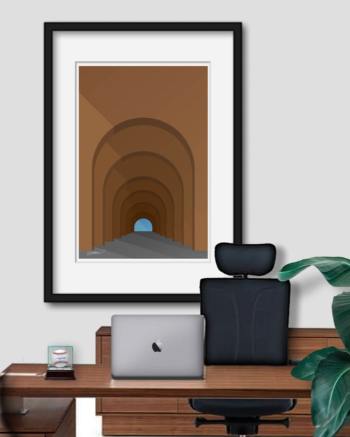 Minimalist Globe Life Field Art Print