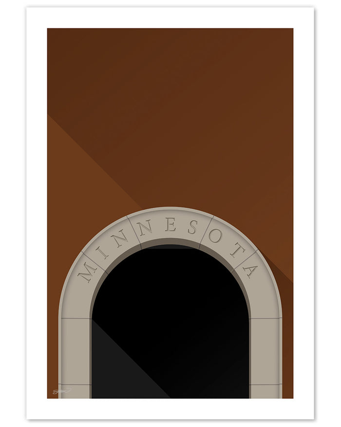 Minimalist Huntington Bank Stadium Art Print