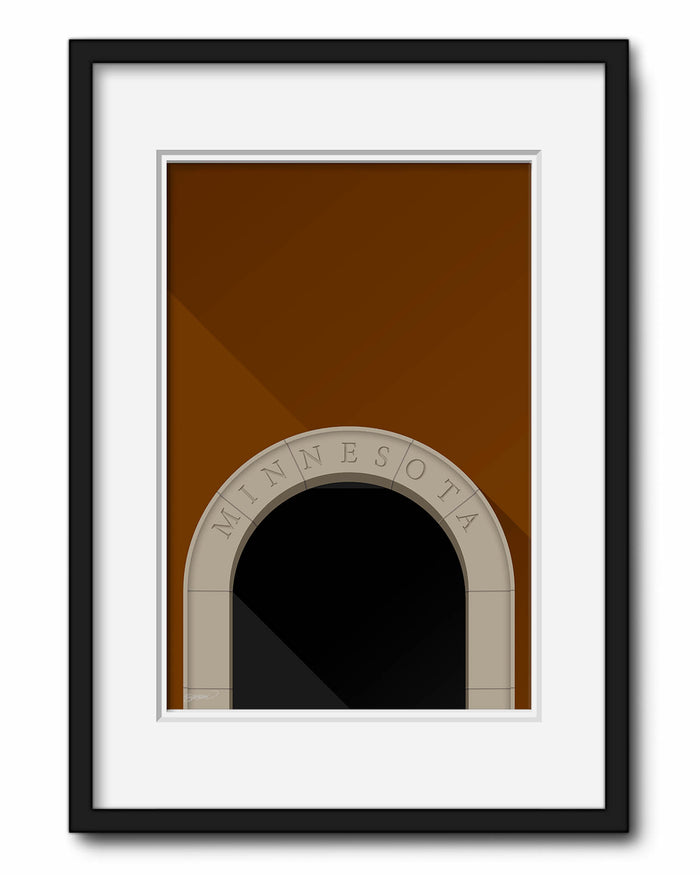 Minimalist Huntington Bank Stadium Art Print