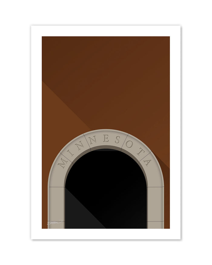 Minimalist Huntington Bank Stadium Art Print